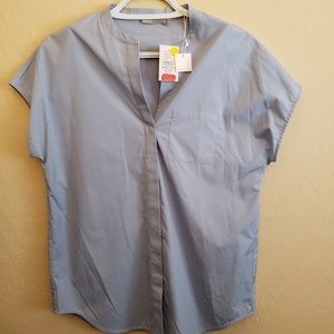 NWT Vince Powder Blue Cap sleeves Blouse
